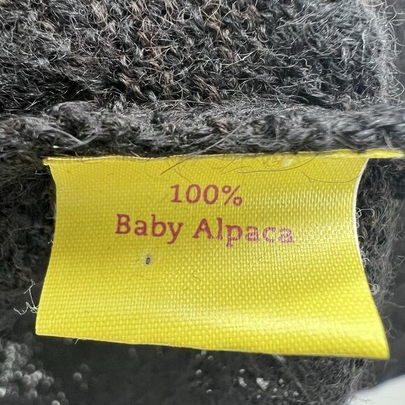 Kuna Black Textured 100% Baby Alpaca Crewneck Sweater Womens Size XS - Picture 6 of 6